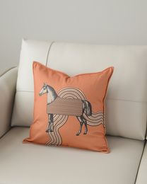 Pillow Case Fashion Love Horse Series Velvet Pillow Back Cushion Sofa Living Room Villa Sofa Decoration 45cm Pillow Cover