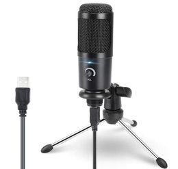 Professional Condenser Microphone PC Studio USB Microphone for Computer Gaming Streaming Video Mic Podcasting Recording Microfon8842648