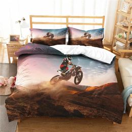 Bedding Sets Set Sleeping BedroomCover 3d Motocross Printed Duvet Coverlet Boy Bed Linens King Single Size With Pillowcases