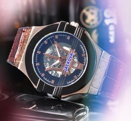 Popular Selling Military Men Sports Racing Car Watches Business Leisure Stainless Steel Mesh Leather Clock Quartz Automatic Day Date Time Watch Christmas Gifts