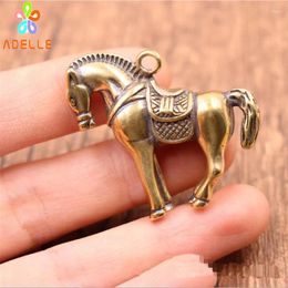 Party Favour 1st Grade Solid Brass HORSE Vintage Handmade Keyring Car Accessory DIY Jelwery Pendant Gift Finding 3 Pcs