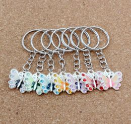 MIC 70PCS Mix Color Fashion DIY Material Accessories Set Auger Drip Oil Alloy Butterfly Belt Chains key Ring 0035552987829