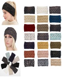 Knit Hairband Crochet Headband Knitting Hairband Warmer Winter Head Wrap Headwrap Ear Warmer Bandanas Hair Accessories 21colors GG4394502