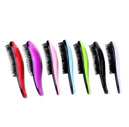 Wet Dry Hair Brush salon use Detangling 7 colors Massage Comb Ship Random Color7328443