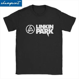 Men's T-Shirts Linkinpark Rock T-Shirts for Men Women Nu-Metal Novelty Pure Cotton Tees Round Neck Short Sleeve T Shirts Gift Idea Tops S53105