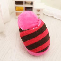 Dog Toy Pet Chew Play Toy For Pet Cat Puppy Teeth Cleaning Funny Toy Dog Plush Slipper Shaped Flip Flop Design