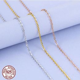 Pendants Wholesale 925 Sterling Silver 0.8mm Link Rolo Chains Necklace For Women 40cm 45cm 50cm 55cm 60cm Fashion Women's Jewellery