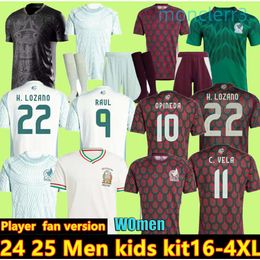 2024 Designer Soccer Jerseys Mexico Soccer Jersey H. Losano Chicharito g Dos Santos Football Shirt Sets Men Women / Kids Kit Mexican Uniform