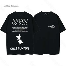 Cole Buxton Short Men's T-Shirts Summer Cole Gray White Black T Shirt Men Women High Classic Slogan Print Top Tee With Tag 384B