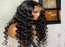 Lace Wigs Transparent Loose Deep Wave Front Human Hair Wig Pre Plucked Frontal 4x4 Closure WigsLace49378249783879