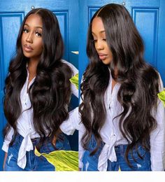 Long Brazilian Body Wave Lace Front Wig 28 30 32 34 36 38 40 Inches Lace Front Human Hair Wigs Pre Plucked Remy Lace Wigs5568459