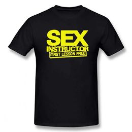 Men's T-Shirts Sex Instructor Funny Creative Mens Men T Shirt Novelty Short Sleeve O Neck Cotton Casual T-shirt Top Tee S53105