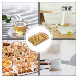 Double Layer Drain Tray Tea Tray Dual-Layer Design Decorative Tray Organiser Multifunctional Serving Tray With Handle For Living
