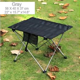 Other Home Garden Portable Outdoor Camping Folding Table Nature Hike Lightweight Foldable Trips Sedentary Travel Simple Ultralight Aluminum Tables H240531 7M9U