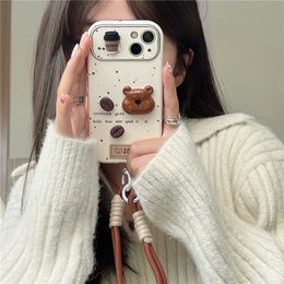 Coffee Bear Avatar Suitable for iPhone 15 Creative 14 Promax 12 Phone Case Apple