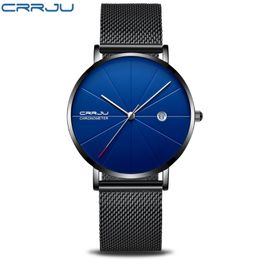 Relogio Masculino watches CRRJU Top Luxury Brand Analog sports Wristwatch Display Date Men's Quartz Watches Business Watch Men Wat 249F