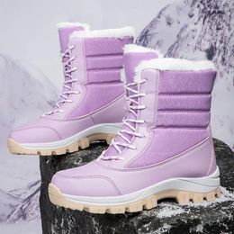 Casual Shoes Winter Waterproof Boots Women Snow Plush Warm Ankle For Female Booties Botas Mujer