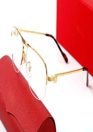 Fashion Designer Sunglasses for Men Women Eyeglasses Pilot Glasses Curved head C Decoration Half Frame Anti Double Bridge Mens Woman Eyewear Accessories1847307