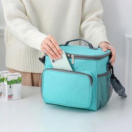 Dinnerware Insulated Lunch Bag Meal Container Large Capacity Adjustable Shoulder Strap Leakproof For Picnic Hiking Beach