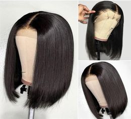 Cut Bob Wigs Pre Plucked 360 Full Lace Wig With Baby Hair Smooth Straight Virgin Human Hair Lace Frontal Wigs For Black Women2605380