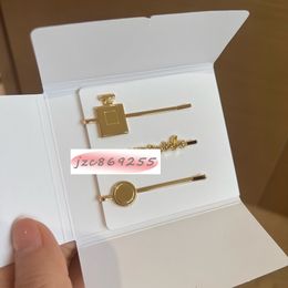 Party gift 3 hair clips one set bottle letter classical limited hairpins c gifts fashion bobby pin