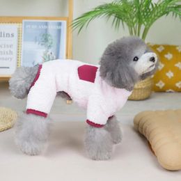 Dog Apparel Little Pajamas Fleece Puppy Jumpsuit Winter Clothing Four Legs Warm Pet Small Cats Costume Outfit