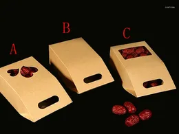 Gift Wrap 500 Pcs/lot 10x6x18cm Kraft Paper Box Nuts Food Packaging Dried Fruit Decoration Convenient And Easy To Use