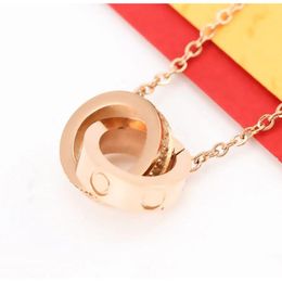 Pendant Necklaces Necklace Designer Jewelry Set Bracelet Stud Earring Gold Snake Chain Stainless Steel Link Womens Fashion Christmas G Ot84F