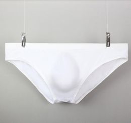 Sexy Plus Size Ice Silk Brief Seamless Underwear U Convex Pouch Briefs Breathable Gstring Thongs Low Rise Sexy Men Gay Wear F52506116