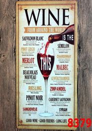 Whole Retro Metal Poster Tin Sign Wine for Home Bar Pub wall vintage decoration 30x20cm9107519
