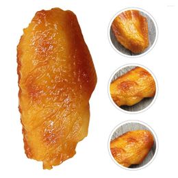 Decorative Flowers 2 Pcs Chicken Wings Model Child Kids' Toys Fake Food Pography Pvc Playthings