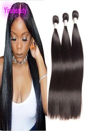 Mongolian Human Hair 3 Bundles Silky Straight Unprocessed Virgin Hair Extensions 1030inch Straight Double Wefts Mongolian Hair We4063399