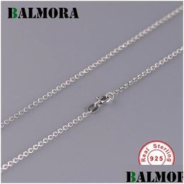 Pendant Necklaces Balmora Real 925 Sterling Sier Link Chains Chokers Long For Women Men Jewellery 2 Mm 1830 Inches Drop Delivery Pendan Dhvep