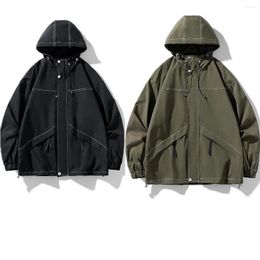 Men's Jackets Mountain Hooded Waterproof Jacket For Men Japanese Style Streetwear Fashion Loose Casual Outdoor Windbreaker Male Coat