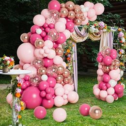 110pcs Pink Balloons Kit Red White Rose Gold Balloon Garland Arch Kids Birthday Party Baby Shower Wedding Decoration Globos