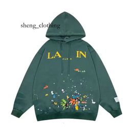 Lavines Men's Hoodies & Sweatshirts Designer Luxury Lavines Sweater Mens And Womens Loose Casual Cotton Hooded Coat Jackets Lanvis 5082