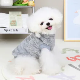 Dog Apparel Pet Fleece Hooded Winter Warm Coat Pullover Clothes Cat Plush Vest Sweater Puppy Clothing Comfortable Hoodies