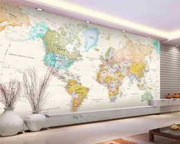 Custom Any Size Mural Wallpaper 3D Stereo World Map Fresco Living Room Office Study Interior Decor Wallpaper Papel De Parede 3D 216925521