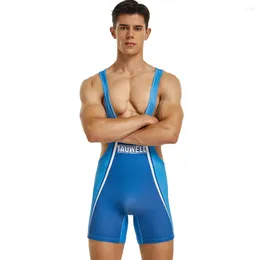 Men's Body Shapers Tight Stretch Bodysuit Mens Undershirts Wrestling Singlets Suit Comfortable Sports Swim Jumpsuit