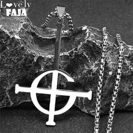 Pendant Necklaces Ghost Nameless Band BC Stainless Steel Necklace Ghoul Cross Chain Musical Band Mask Grucifix Necklaces Jewelry collar de ghost S2453102