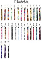 Neoprene Wristlet Fobs Keychain Badminton Bag Key Chain Holder Colourful Printed Wrist Key Belt Strap Leopard Lanyard Key Ring8472900