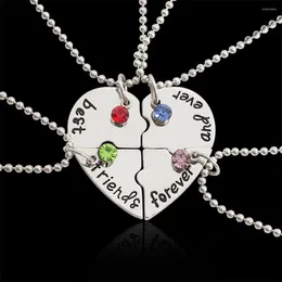 Chains Creative Friend Froever Nice Gift Necklace Friendship Necklaces Womens 4 Bff