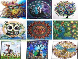 5D DIY Special Shaped Diamond Painting kits Cross stitch part Diamond Embroidery owl tree Rhinestones wall art canvas pictures Hom8830499