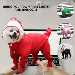 Dog Apparel Ultimate Protection For Your Pet: Waterproof Raincoat With Built-in Rain Boots Cats And Dogs