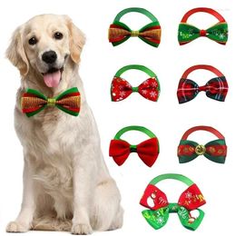 Dog Apparel 1/5/10 Pcs Christmas Decoration Supplies 2024 Pet Bow Cat Hair Ornament Elk Year Towel Clothes Accessories