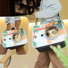 Foldable Pet Cat Carriers Bag for Small Cats Dogs Backpack Breathable Portable Cat Bag Space Capsule Cat Bag Slings Backpack