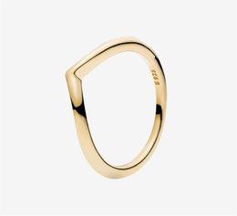 Yellow gold plated Men Rings Rose gold plated Jewellery for 925 Sterling Silver Polished Wishbone Ring with Original box for176V9737563