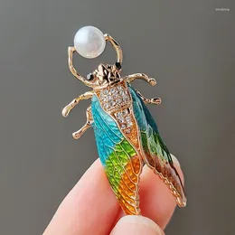 Brooches Creative Retro Alloy Golden Cicada Insect For Women Men Clothing Suit Vintage Animal Brooch Pins Party Jewellery Gift