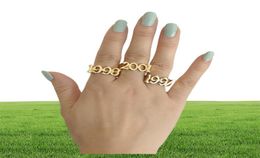 19912005 Birth Year Number Rings for Women Men Gothic Birthday Date Ring Special Date Gold Ring for Friendship Gift9353082