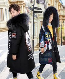 Boys down jacket 2020 new winter clothing Korean version of the foreign baby two sides to wear children039s thick long section3709470